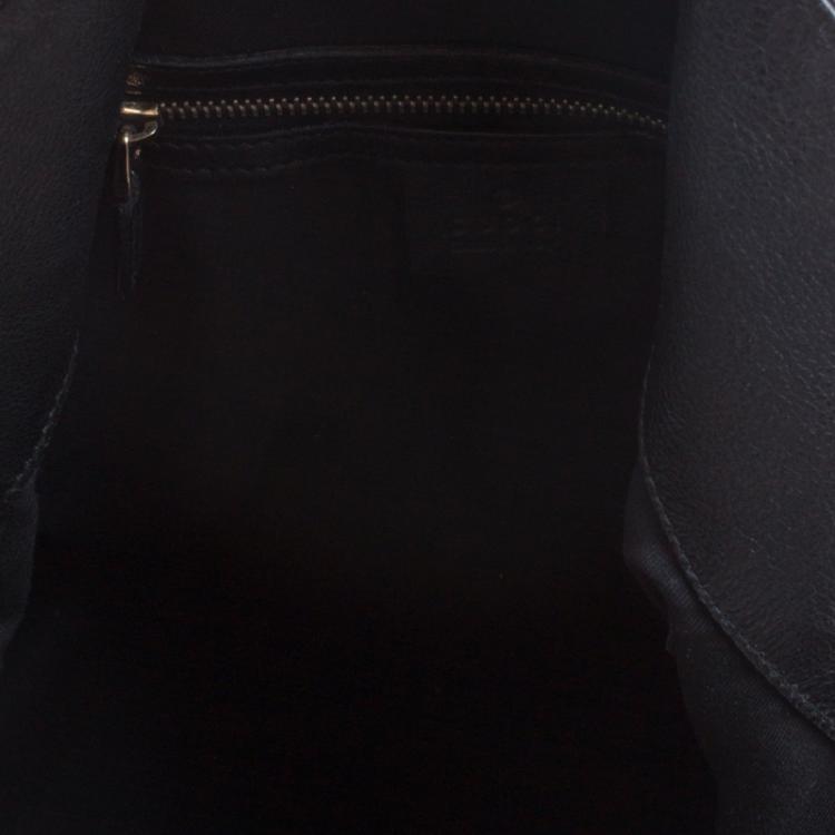 Pre Owned Gucci Black GG Canvas Large Indy Top Handle Bag
