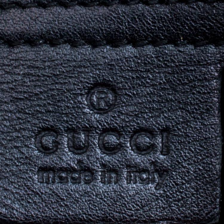 Pre Owned Gucci Black GG Canvas Large Indy Top Handle Bag