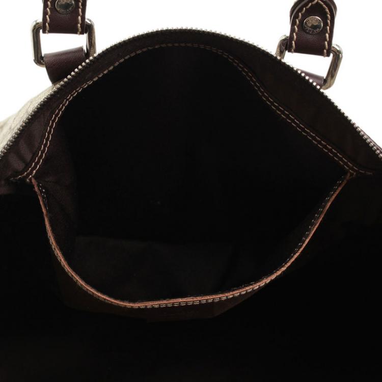 Pre Owned Gucci Brown GG Canvas Boston Bag