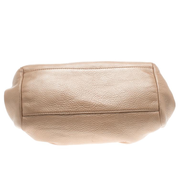 Pre Owned Gucci Beige Leather Medium Sukey Boston Bag