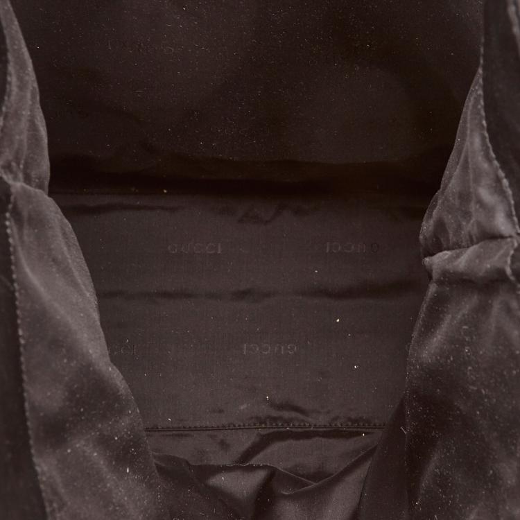 Pre Owned Gucci Black GG Canvas/Leather Shopper Tote