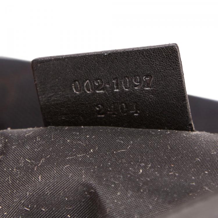 Pre Owned Gucci Black GG Canvas/Leather Shopper Tote