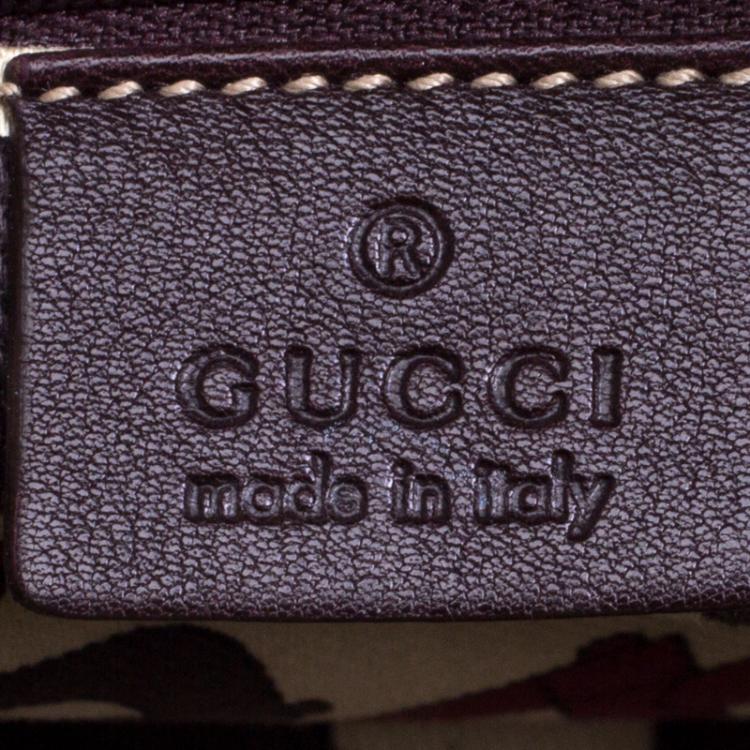 Pre Owned Gucci Dark Brown Guccissima Leather Princy Boston Bag