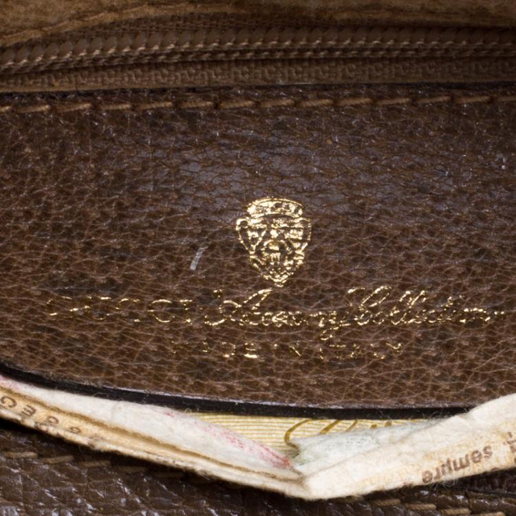 مملوكة مسبقًا Gucci Beige/Brown Vintage GG Supreme Canvas Web Boston Bag