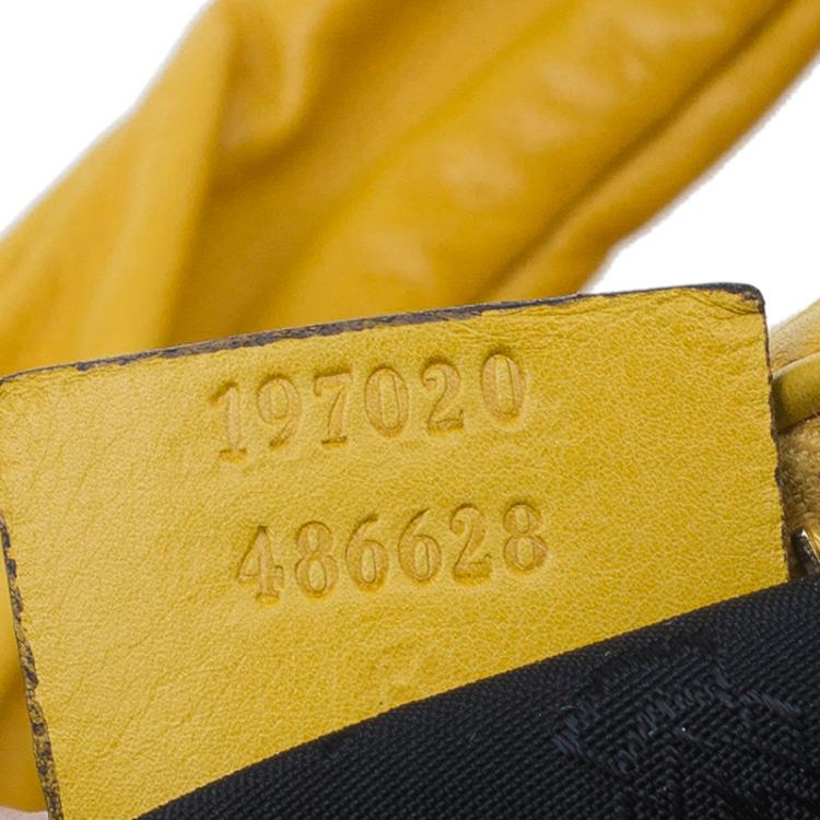 مملوكة مسبقًا Gucci Yellow Leather Small Hysteria Satchel