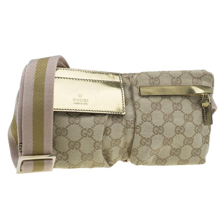 gucci monogram waist bag