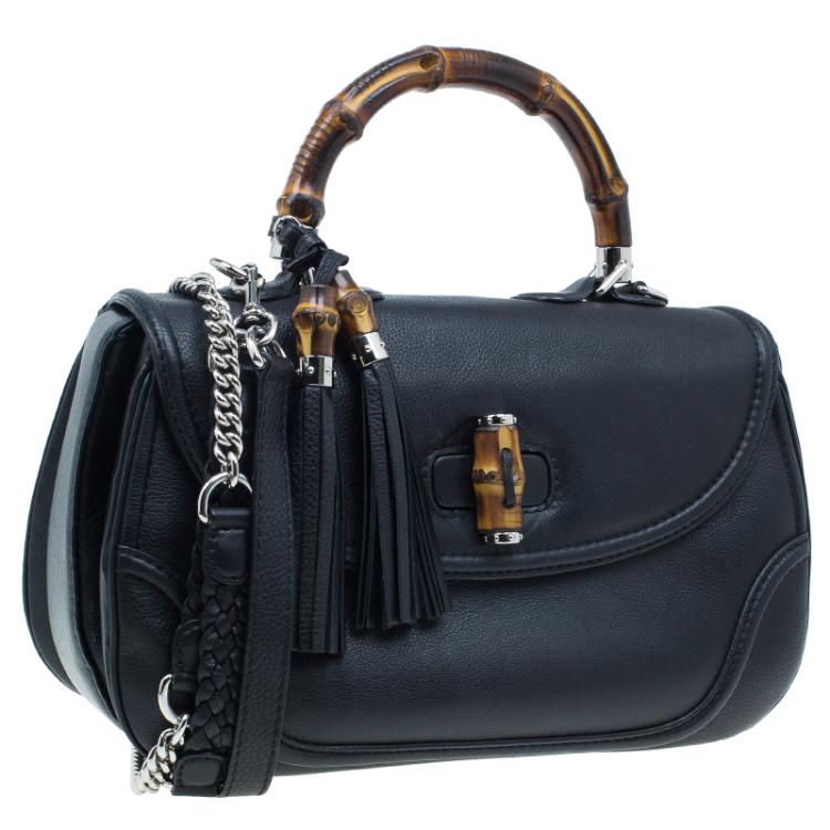 gucci black purse with tassels