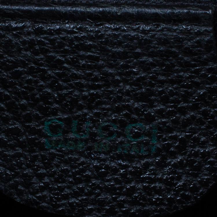 Pre Owned Gucci Black Suede/Leather Mini Bamboo Handle Backpack Bag