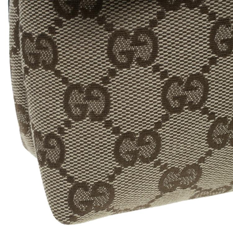 Pre Owned Gucci Brown Canvas Monogram Waistbelt Bag