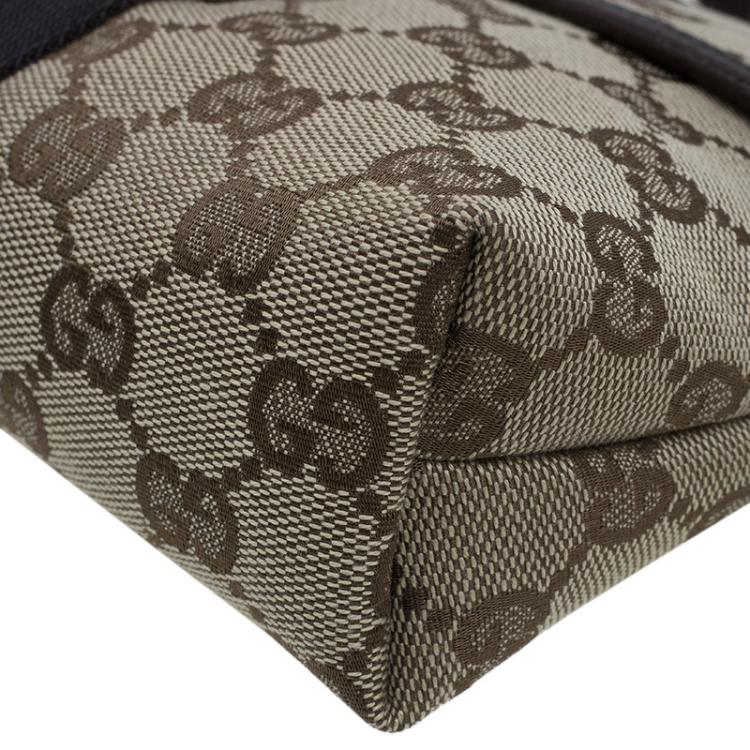 Pre Owned Gucci Brown Canvas Monogram Waistbelt Bag