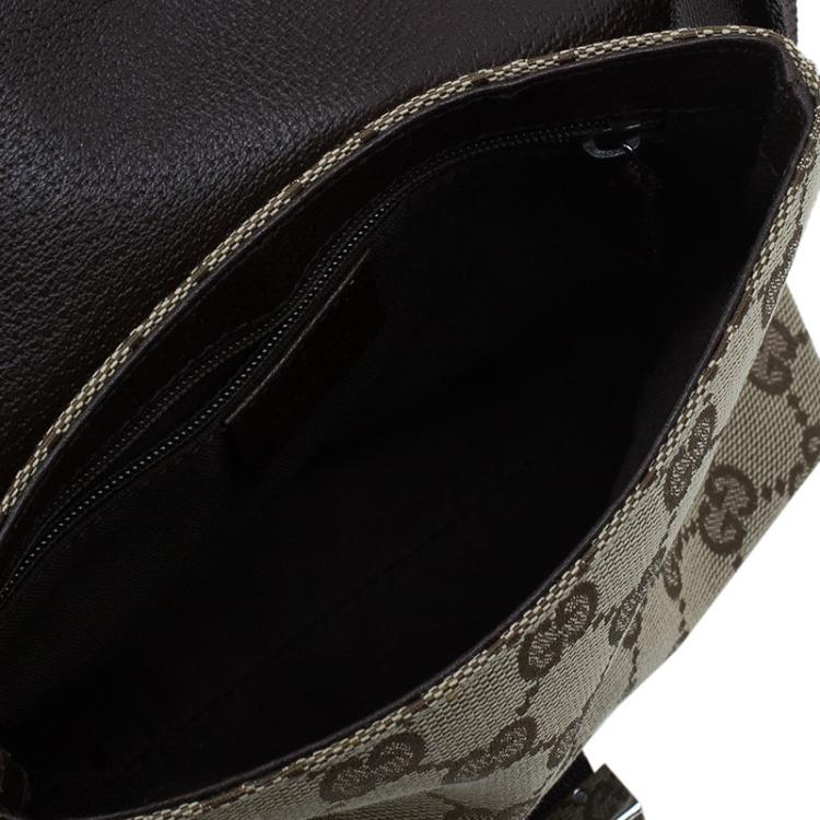 Pre Owned Gucci Brown Canvas Monogram Waistbelt Bag