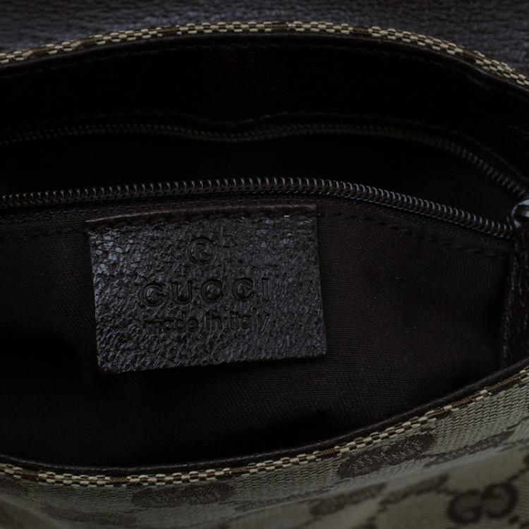 Pre Owned Gucci Brown Canvas Monogram Waistbelt Bag