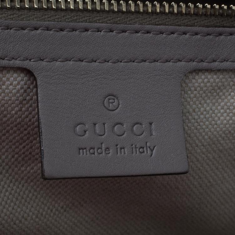 مملوكة مسبقًا Gucci Grey Guccissima Leather Medium Bree Top Handle Bag