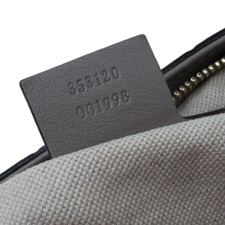 مملوكة مسبقًا Gucci Grey Guccissima Leather Medium Bree Top Handle Bag