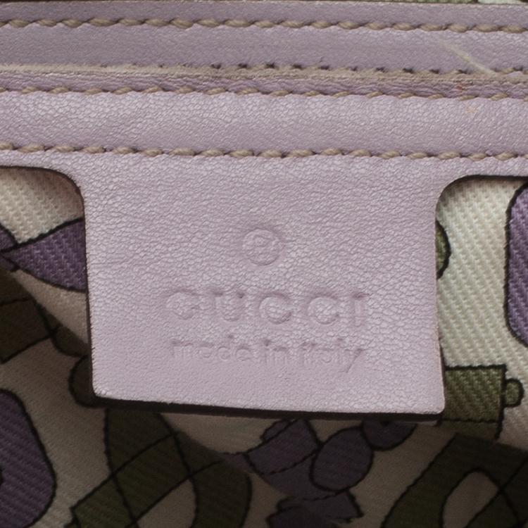 Pre Owned Gucci Lilac Guccissima Leather Medium Joy Boston Bag
