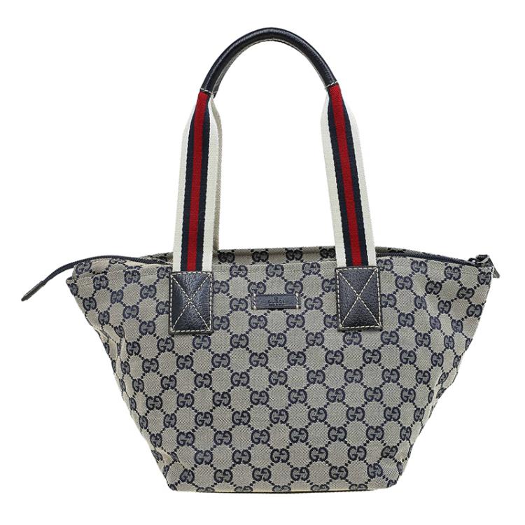 gucci canvas web tote