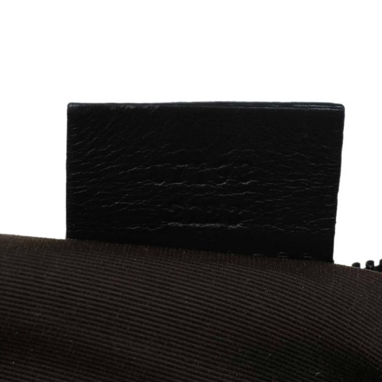 Pre Owned Gucci Dark Brown GG Canvas Banana Boat Pouch