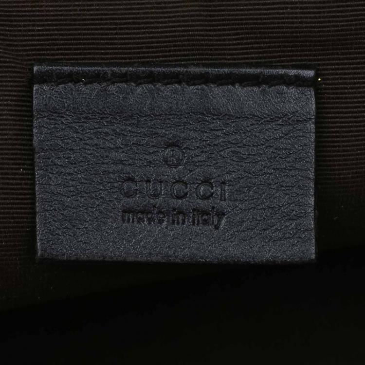 Pre Owned Gucci Dark Brown GG Canvas Banana Boat Pouch