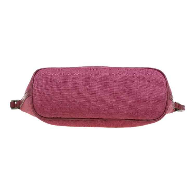 Pre Owned Gucci Pink GG Canvas Banana Boat Pouch