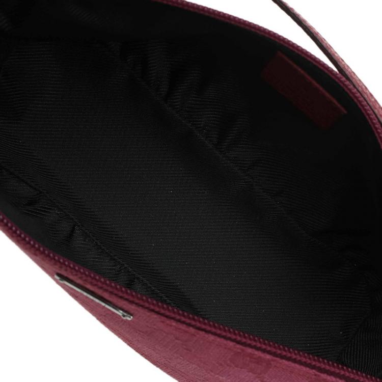 Pre Owned Gucci Pink GG Canvas Banana Boat Pouch