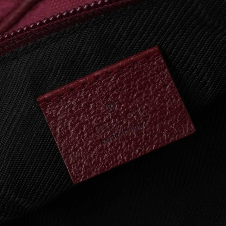 Pre Owned Gucci Pink GG Canvas Banana Boat Pouch