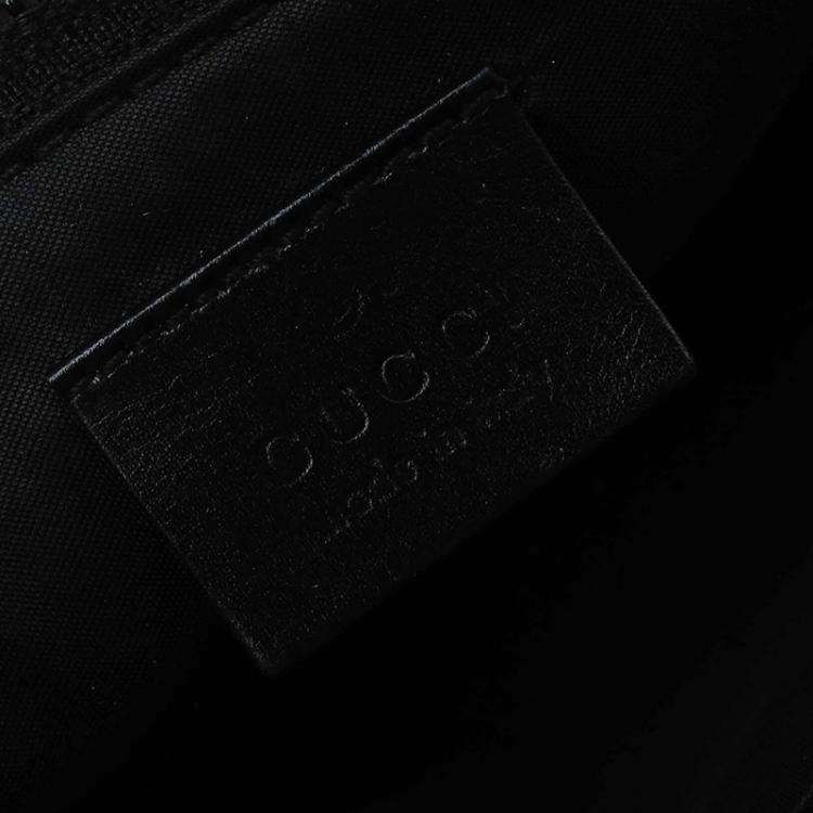 Pre Owned Gucci Black GG Canvas Banana Boat Pouch