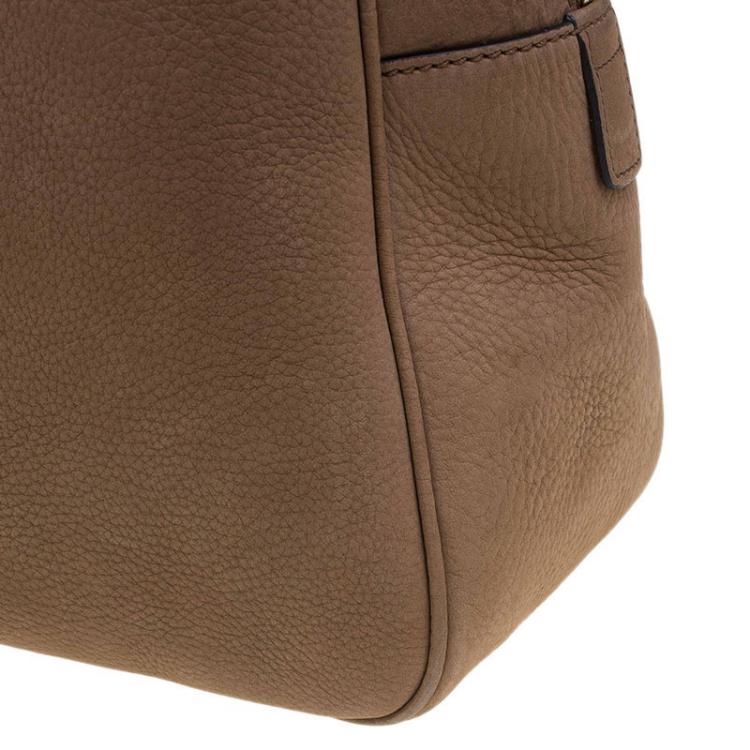 Pre Owned Gucci Brown Leather Soho Chain Satchel