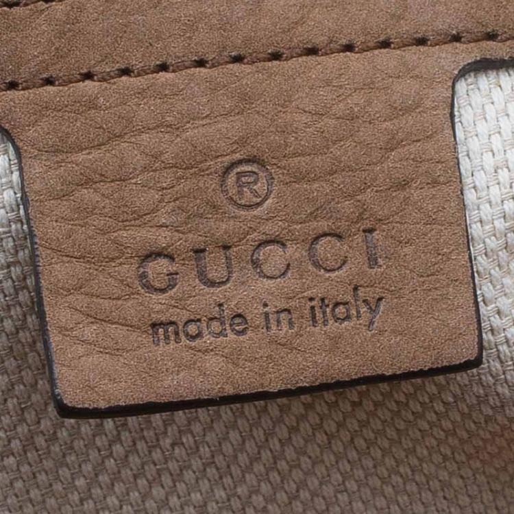 Pre Owned Gucci Brown Leather Soho Chain Satchel