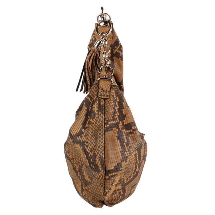gucci snakeskin hobo bag