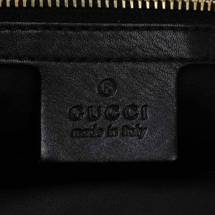 Pre Owned Gucci Black GG Canvas Medium Indy Top Handle Bag