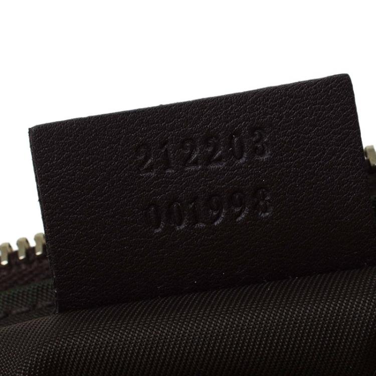 Pre Owned Gucci Dark Brown Guccissima Leather Wristlet Pouch