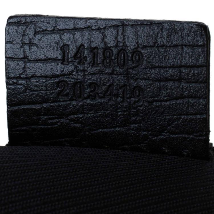 Pre Owned Gucci Black GG Canvas Banana Boat Pouch