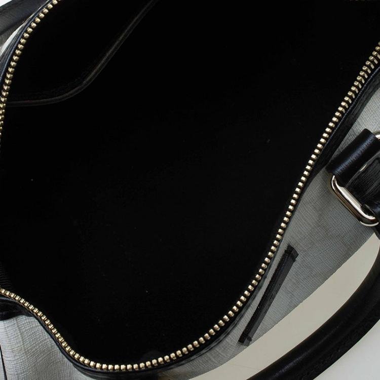 Pre Owned Gucci White/Black GG Coated Canvas Small Joy Boston Bag