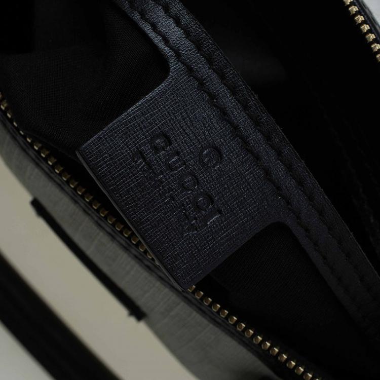 Pre Owned Gucci White/Black GG Coated Canvas Small Joy Boston Bag