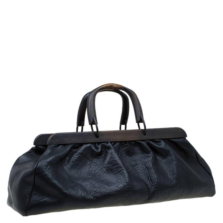 Pre Owned Gucci Black Leather Tom Ford Doctor bag