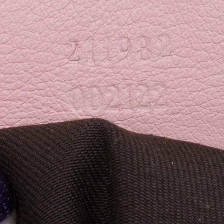 Pre Owned Gucci Beige/Pink GG Canvas D Ring Tote