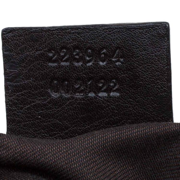 Pre Owned Gucci Brown/Ebony GG Crystal Coated Canvas Mix Tote