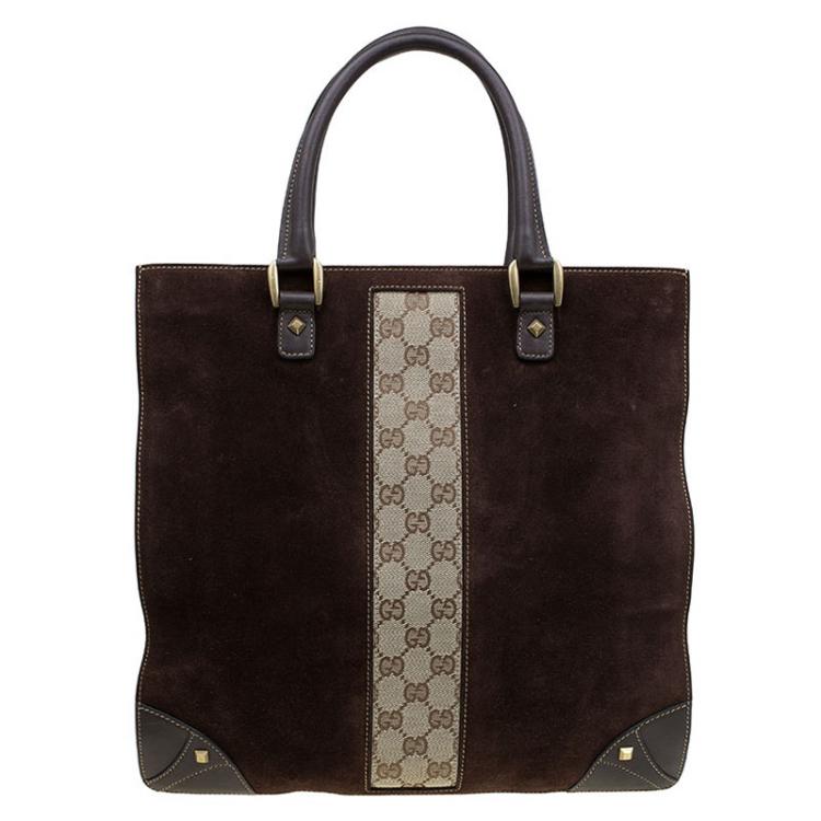 Gucci tote bag in Brown Suede