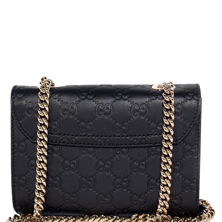 Gucci Black Guccissima Mini Emily Chain Shoulder Bag Gucci | TLC