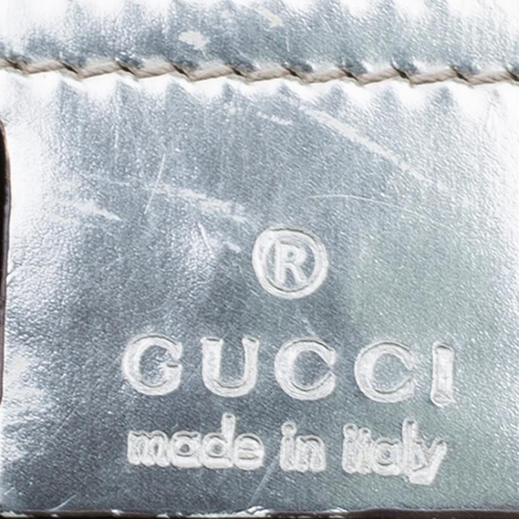 مملوكة مسبقًا Gucci White/Gold GG Supreme Coated Canvas Top Handle Bag