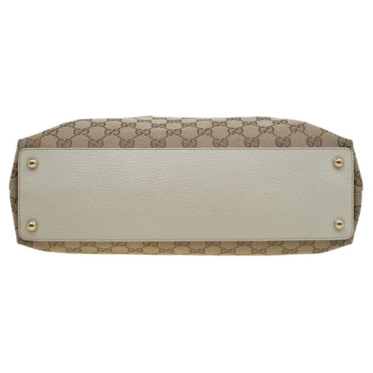 Pre Owned Gucci Beige GG Canvas Small Eclipse Tote