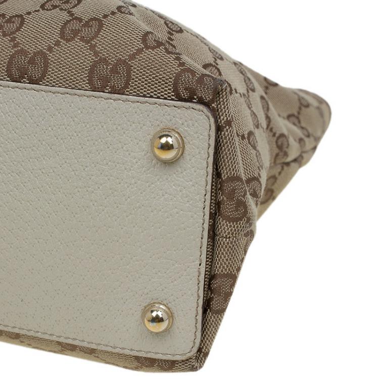Pre Owned Gucci Beige GG Canvas Small Eclipse Tote