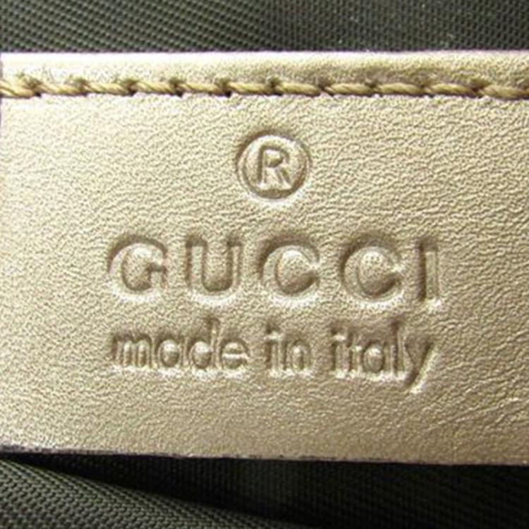 Pre Owned Gucci Beige/Pink GG Canvas Zip Pouch