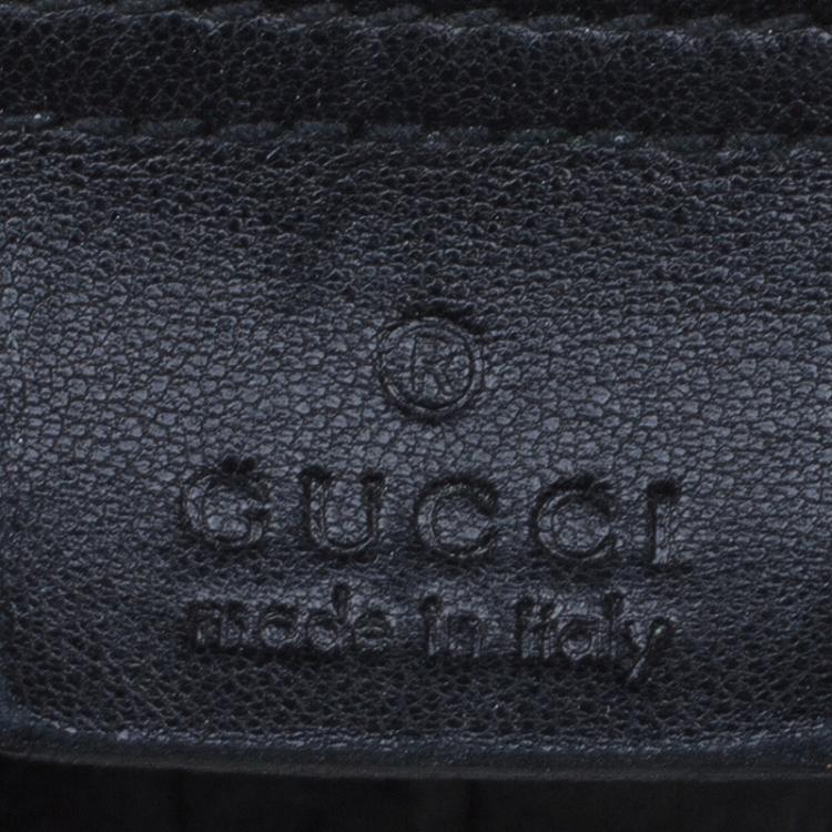 Pre Owned Gucci Black Guccissima Leather Medium Joy Boston Bag