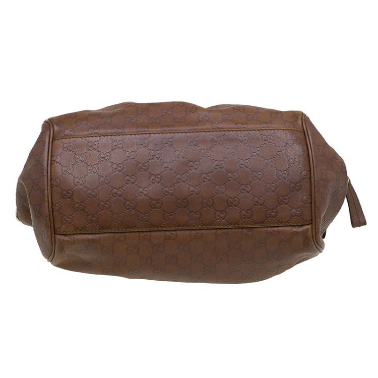 Pre Owned Gucci Brown Guccissima Leather Medium Sukey Boston Bag