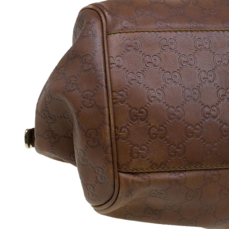 Pre Owned Gucci Brown Guccissima Leather Medium Sukey Boston Bag