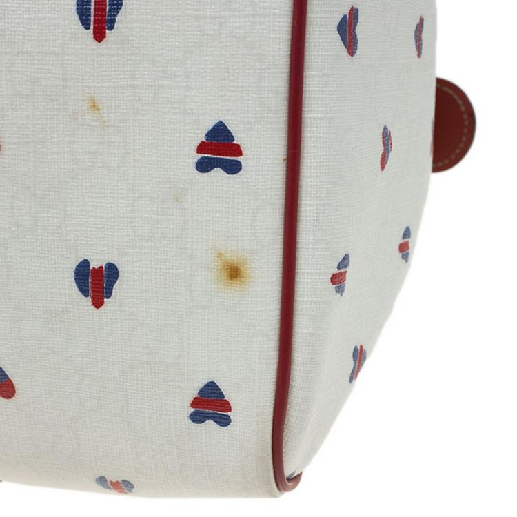 مملوكة مسبقًا Gucci White GG Supreme Valentines Day Joy Boston Bag