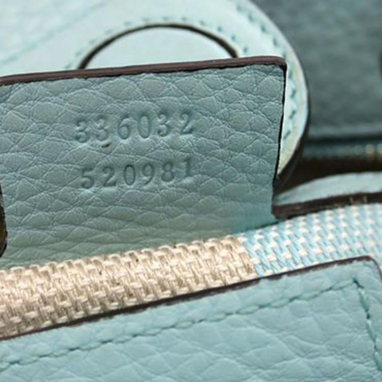 Pre Owned Gucci Bi Color Raffia/Leather Medium Bamboo Shopper Tote