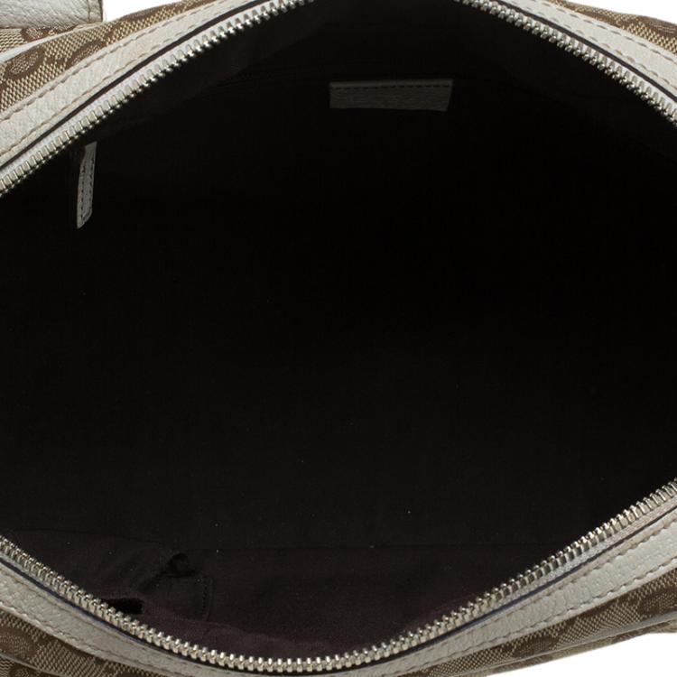 مملوكة مسبقًا Gucci Beige/Off White GG Canvas and Leather Princy Boston Bag