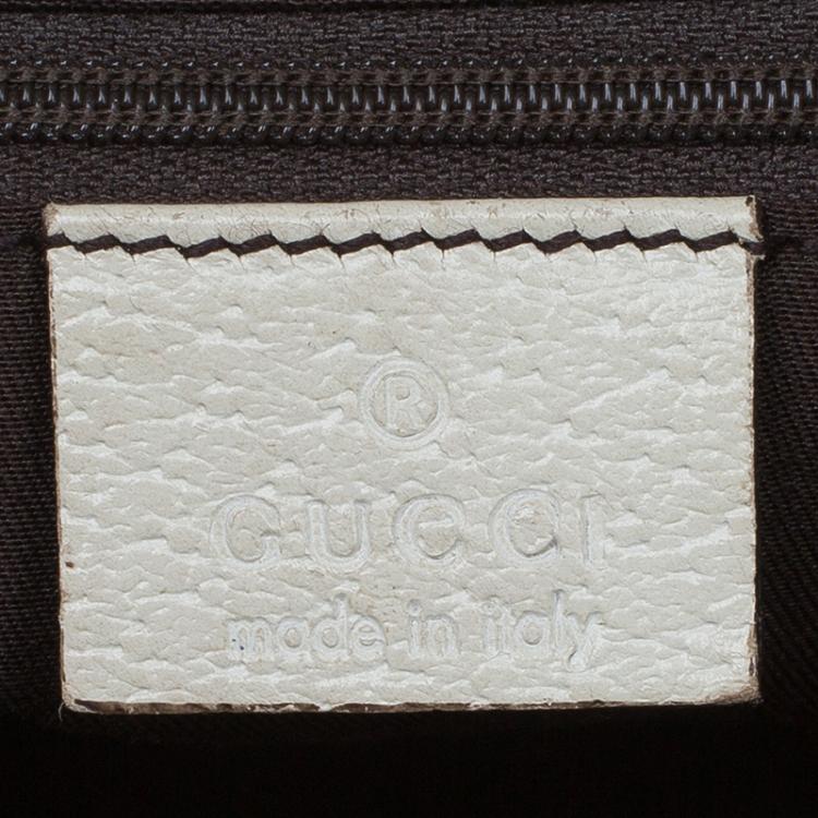 مملوكة مسبقًا Gucci Beige/Off White GG Canvas and Leather Princy Boston Bag